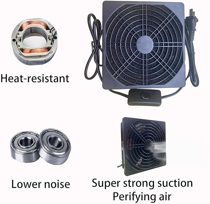 Solder Fume Extractor Soldering Smoke Absorber Welding Smoke Remover with 5 Carbon Filters