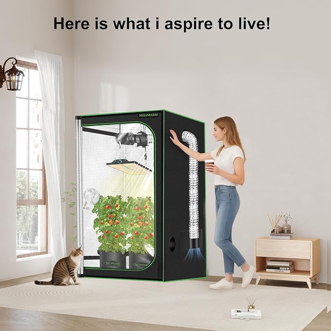 MELONFARM 6" Air Carbon Filter Smelliness Control with Australia Virgin Charcoal, Odor Removal Carbon Filter for Grow Tent, Inline Fan, Hydroponics, Pre-Filter Included, Insulated Flange 6" x 11.8"