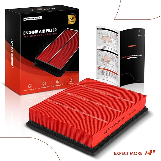 A-Premium Pre-oiled Engine Air Filter Compatible with Chevy, GMC & Cadillac Models - Silverado, Suburban, Tahoe, Cheyenne, Sierra, Yukon, Escalade, Avalanche, C3500HD