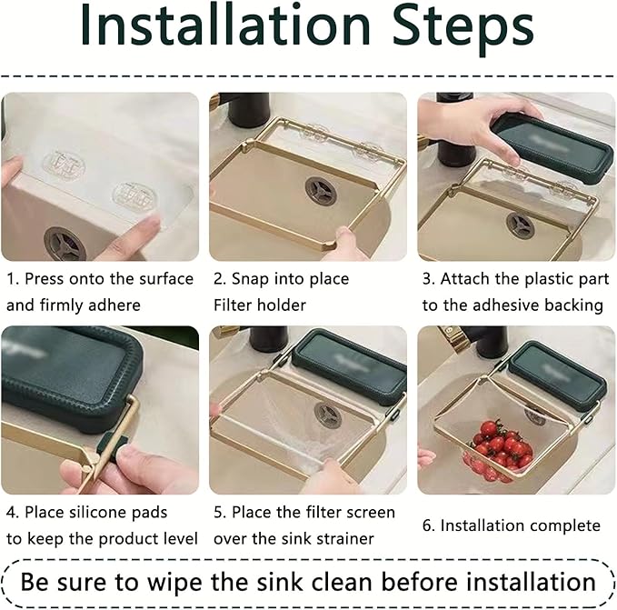 50Pcs Kitchen Residue Mesh Bag Sink Strainer Collapsible Food Catcher Square Bracket Corner Hanging Drain Basket Filter Screen Holder for Waste Green 2pcs