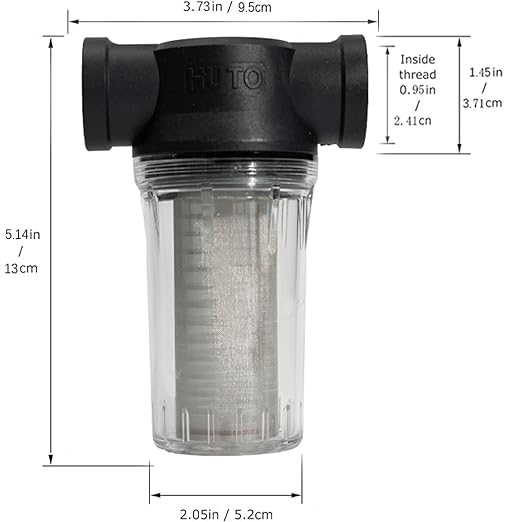 Water Pump Strainer Filter Inlet for High Pressure Washer, Sediment Filter Attachment, 80 Mesh Screen(3/4“ 80Mesh)