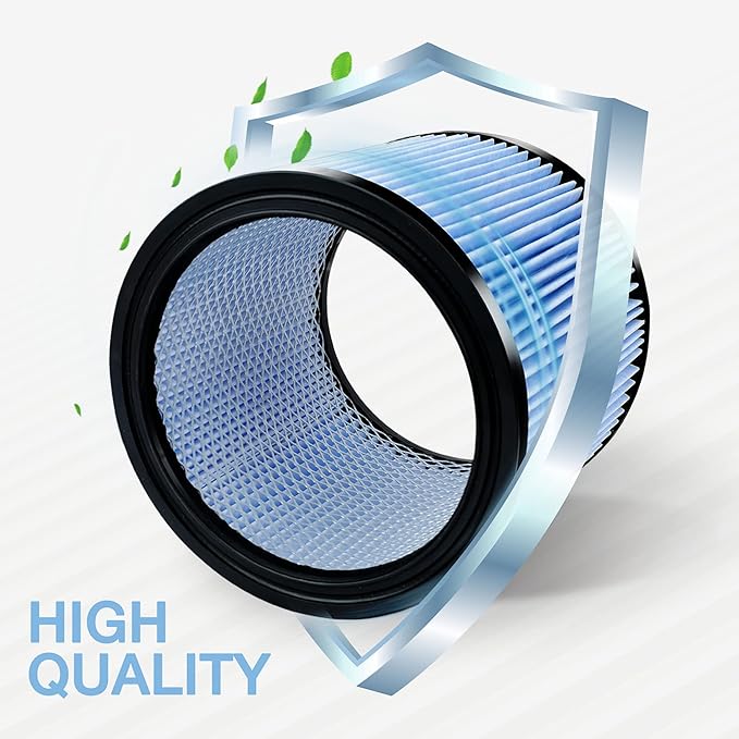 Shop-Vac High Performance 90304/90344 Cartridge Filter, Fits most 5-16 Gallon Shop-Vac Wet/Dry Vacuums, High Efficiency Filtration Paper, Washable and Reusable, 1 Pack