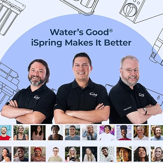 iSpring PFAS-Reducing Whole House Water Filter System, Also Removes Chlorine, Sediment, Rust, and Odor, SGS-Tested Reducing up to 99% of PFAS, 1” Inlet/Outlet, Model: WGB22B-PF