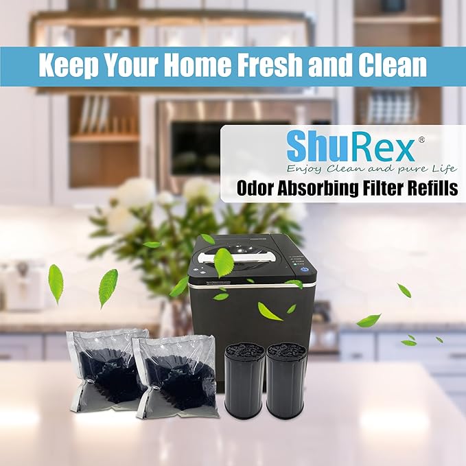 Odor Absorbing Filter Refills for Vitamix FoodCycler Filters, Replacement Activated Carbon for Vitamix Foodcycler Replacement Filters
