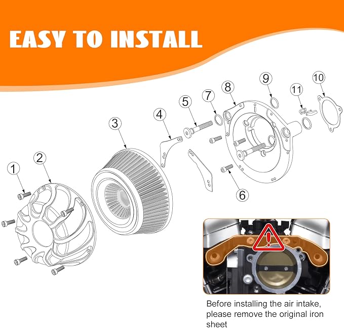 High Flow Air Cleaner Intake Filter Kit Air Filters Cover Drift Style for Harley Milwaukee-Eight M8 Softail 2018-2025 Touring 2017-Later Except 23-Later FLHXSE FLTRXSE 24-Later FLHX FLTRX