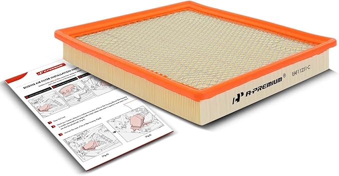 A-Premium Engine Air Filter Compatible with Buick Regal & Cadillac XTS & Chevrolet Impala, Malibu, Malibu Limited, 2013-2020, 2.0L 2.5L 3.6L, Flexible Panel, Replace# 22989313