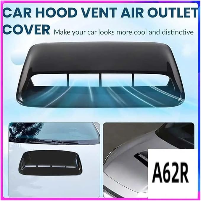 Universal Hood Vent Air Outlet Cover Compatible For Infiniti Compatible Compatible For Mazda And Tesla Hood Scoop Air Flow Intake Vent Cover