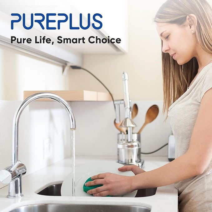 PUREPLUS WFC5300A-20 Under Sink Water Filter, 40,000 Gallons Capacity, 99.99% Chlorine Reduction, NSF/ANSI Certified, Replacement for WFS5300A-20 Under Counter Water Filtration System