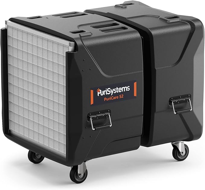 PURISYSTEMS Air Scrubber, Industrial Air Filtration System, 2000 CFM Heavy-Duty HEPA 2-in-1 Air Filtration Cleaner for Water and Fire Damage Restoration, Renovation, and Commercial and Industrial Use