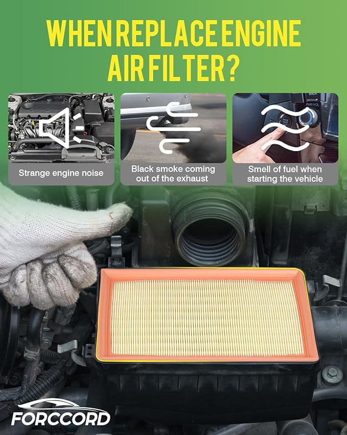 2-Pack Engine Air Filter Fits for 2023-18 Volkswagen Tiguan, 2023-15 GTI, 2018-15 Golf, 2017-17 Polo, 2023-19 Q3, 2018-13 A3, 2023-14 S3 Air Filter Replacement# 5Q0129620B Car Accessories