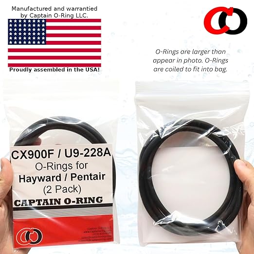 Captain O-Ring – Replacement CX900F / U9-228A / O-240 O-Rings for Hayward Star-Clear, Pentair, Sta-Rite Cartridge Filter and Tank (2 Pack)