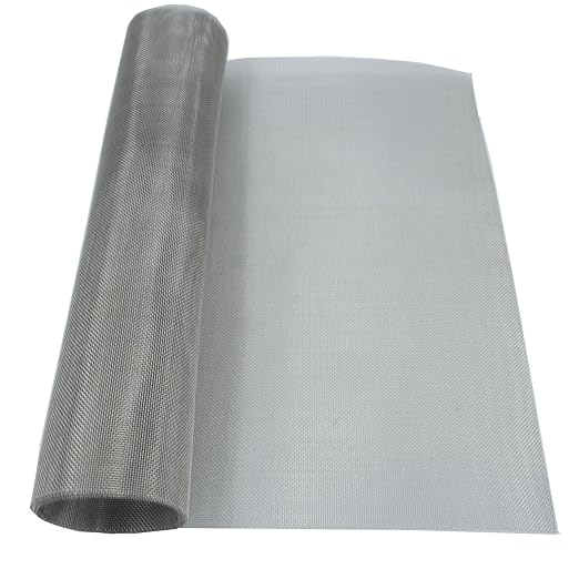 304 Stainless Steel Mesh 40Mesh, 15.7"x47.2"(40x120cm) Metal Mesh Screen, Woven Fine Wire Mesh, Filter Mesh Easy to Cut for Vent Covers, Cage, Garden, Window Screen and DIY Project