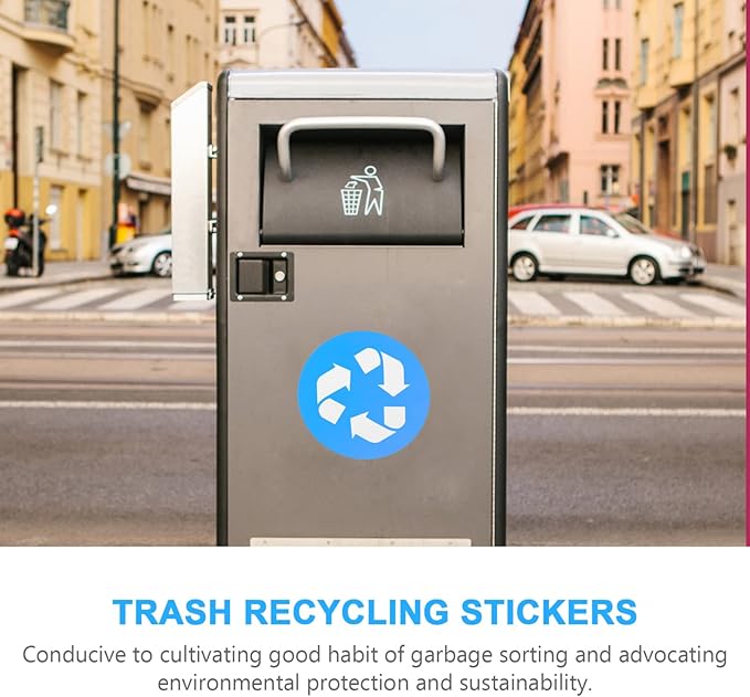 Zerodeko 12pcs Garbage Sorting Stickers for Trash Can Self-Adhesive Recycling Labels for Home Use Decals for Easy Waste Classification