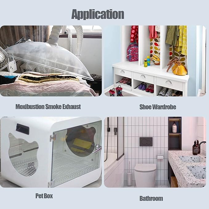 3 Inch/75mm Inline Duct Fan 12V 18W Variable Vent Blower Plastic Air Extractor Booster for Carbon Filter Grow Tent Basement Shutter Attic (Color : Adjustable Speed, Size : 18w)