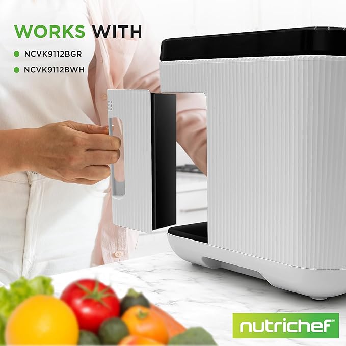 Nutrichef Replacement Composter Filter - Replace Your Nutrichef Electric Kitchen Compost Filter | Optimal Replacement Every 3-6 Months | Easy Installation | Activated Charcoal Refills