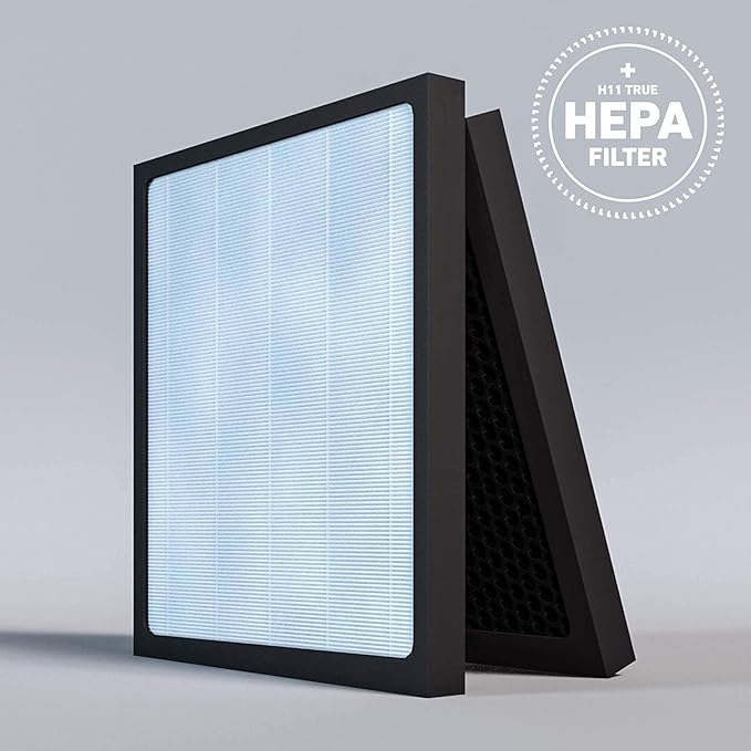 HATHASPACE HSP001 True HEPA Filter Replacement, 4-Stage Air Purifier Filter with Activated Carbon, Pre-Filter & Cold Catalyst, Captures 99.97% of Dust, Smoke, Odors, VOCs, Easy Install, 1 Pack