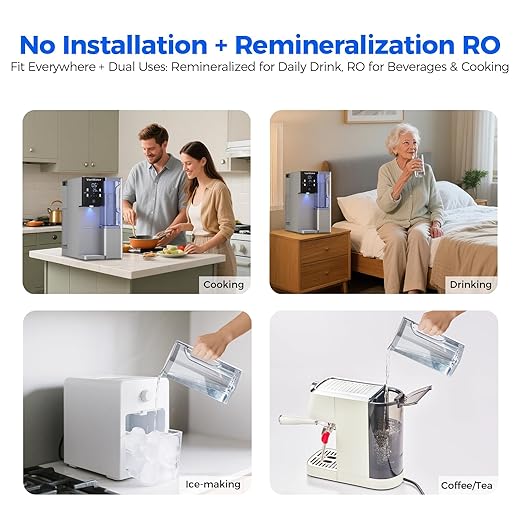 CT910G Alkaline Mineral Countertop Reverse Osmosis Water Filter - 2 Filters (1 RO + 1 Remineralization pH+ RO) for 4-Year Lifespan, 8-Stage Filtration, NSF 372,42,58, Reduce TDS PFAS, Bundle