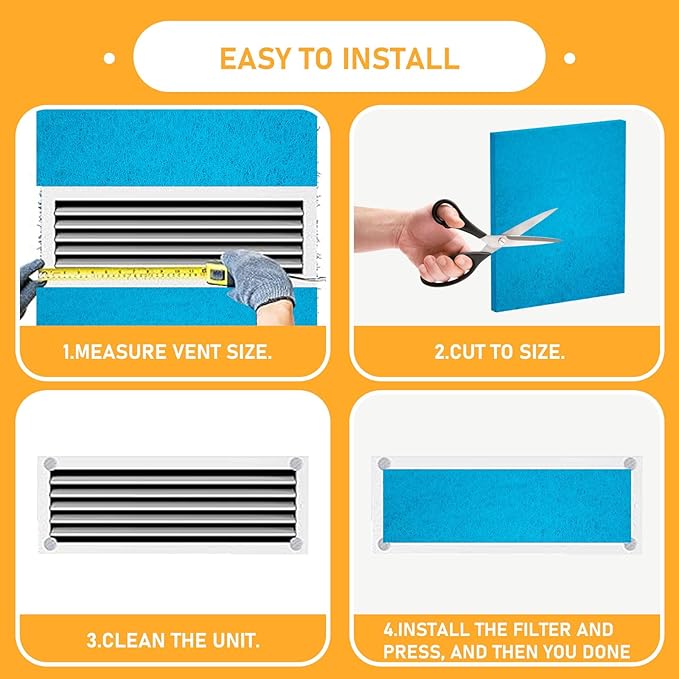 20x30x1 Reusable Air Filter Cut To Compatible with Furnace & Air Conditioner Washable Reusable High Air Flow Polyester Fiber Filter Media, 2 Pack (20" x 30" x 0.7" actual)
