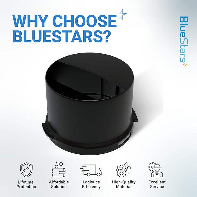 BlueStars 2260518B 2260502B Refrigerator Water Filter Cap Replacement – Compatible with Whirlpool & Kenmore Filters - Replaces WP2260518B WP2260518BVP PS11739970