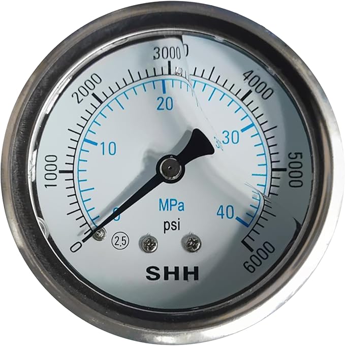 TUXING 6000Psi 40Mpa Pcp Air Compressor High Pressure Gauge Thread Air Manometer Paintball High Pressure Pump Accessories M14*1.2 Thread (Pressure Gauge)