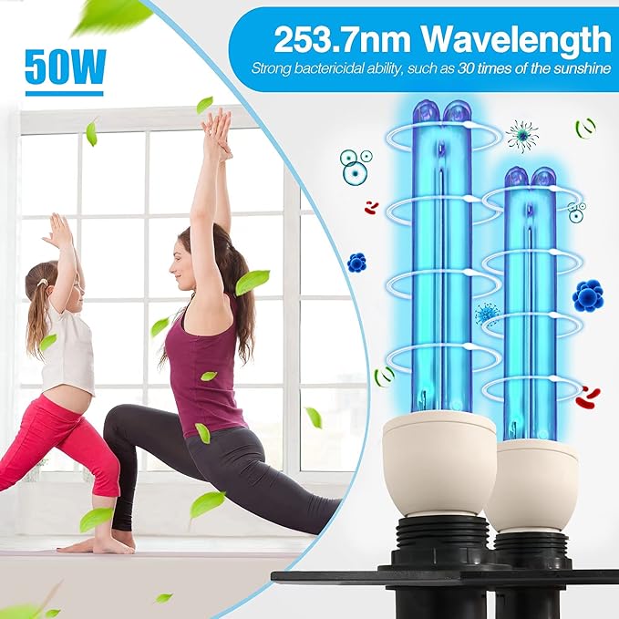 50 Watts Duct Disinfection Uv Light for Hvac, Uv Light for ac system, Ac Filter UV-C Lamp, uv lamp for furnace