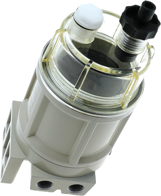 iFJF R12H (R12T Upgrade) Fuel Water Separator Marine Complete Combo - Replaces S3240 120AT NPT ZG1/4-19 Automotive Replacement Spin-on Filter Includes 2 Fittings 2 Plugs