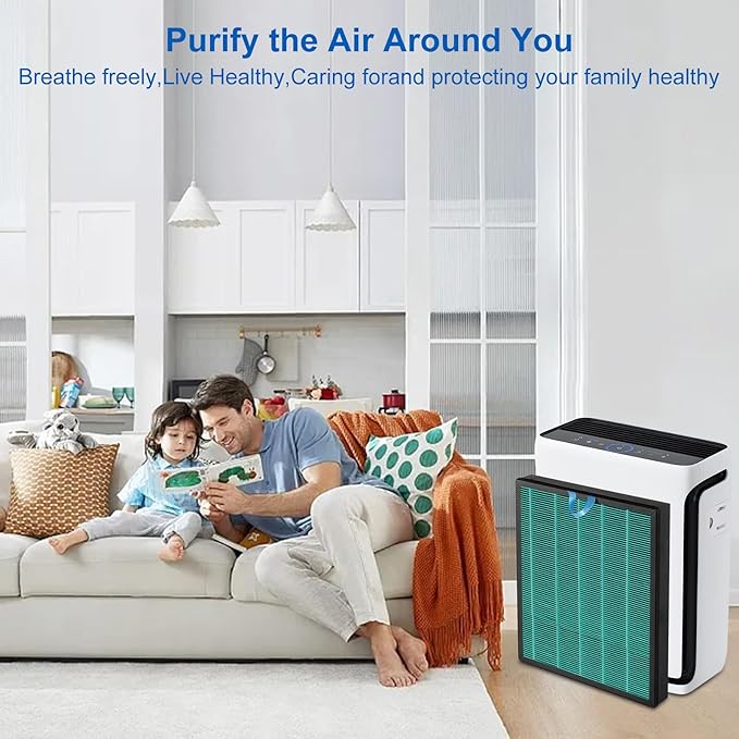 Vital 100S Toxin Absorber Replacement Filter Compatible with Levoit Smart WiFi Vital 100S Air Puri-fier, 3-in-1 Filter and High-Efficiency Activated Carbon Filter, Vital 100S-RF, 2 Pack.