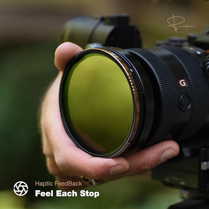 PolarPro 95mm Peter McKinnon VND Camera Filter - 2-5 Stop Variable Neutral Density Lens Filter for DSLR/Mirrorless Professional Video β PMVND Signature Edition II for Cinematic Shutter Speed Control