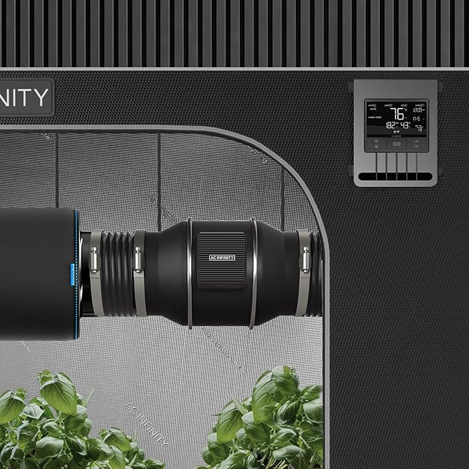 AC Infinity Air Filtration PRO Kit 8”, Inline Fan, Temperature Humidity VPD Controller with WiFi App Control, Carbon Filter, Ducting, Ventilation System for Grow Tents, Hydroponics, Indoor Gardening