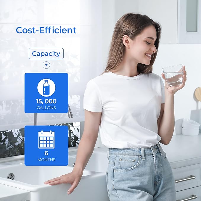 Oceanloch-m Water Filter Replacement, Compatible with C Pure Oceanloch-m Filtration System 7900clokitm, 1 Micron Rating, 1.67 GPM Flow Rate (2 Pack)