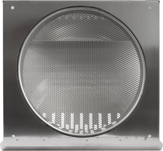 Vent Systems 10" Inch Air Supply Vent Cover with Rubber Gasket - Stainless Steel - Robust Weatherproof Outdoor Air Intake Box - Duct or Surface Mounting - Rain and Snow Protection