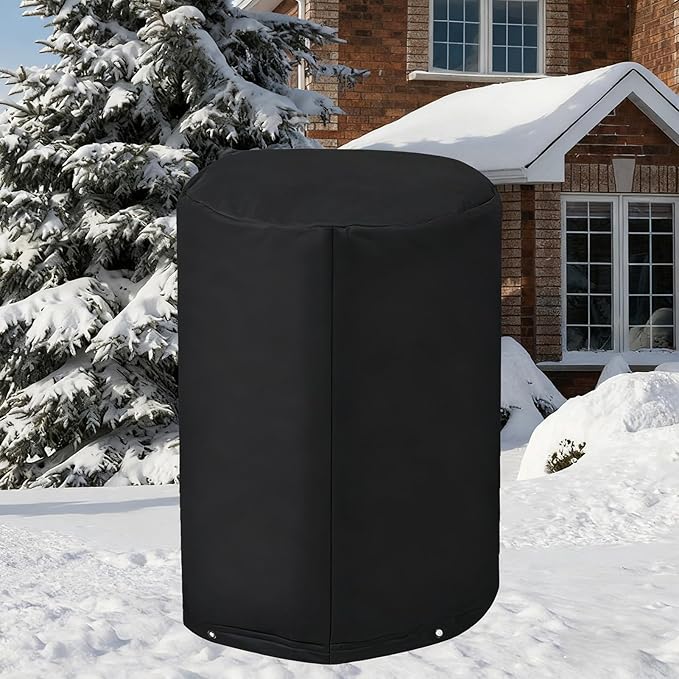Insulated Well Pump Cover - 3-Layer Round Waterproof Heavy Duty Frost Protection Industrial Pipe Protector Winter Cistern Housing Bag Outdoor Sanitary Backflow Protection | For Yard House Ownership