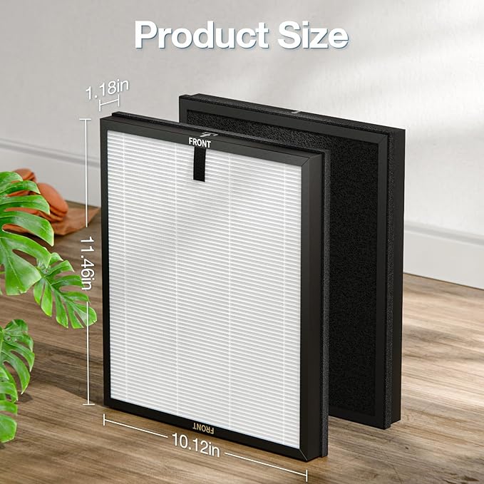 4 Pack HAP603 Replacement Filter Compatible with ECOSELF HAP603 / HAP603WF Air Purifier, Air Purifiers Replacement Filter for Home Large Room, # RFHAP603, White