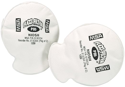 MSA 818354 Flexi-Filter Pad for Advantage Respirators, P95 Filter Type (Pack of 2)