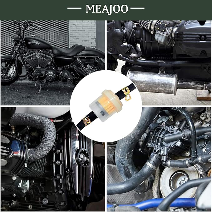 15PCS 1/4" 6mm-7mm Gas Inline Fuel Filter, with magnet, Fit for ATV Scooter Moped Go Kart Dirt Bikes Snowblower Motorcycle Lawnmower Taotao Small Tractors Snowmobiles Garden Tillers Generators