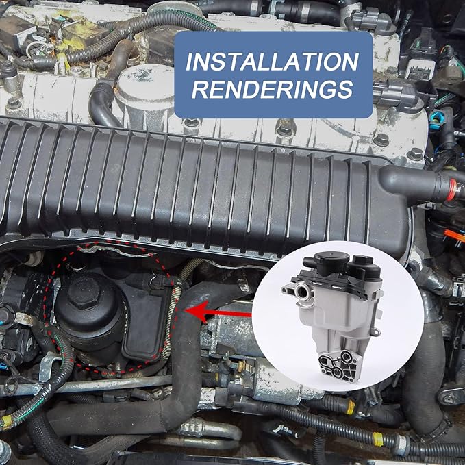 Oil Filter Housing with Gasket for 2004-2016 Volvo C30 C70 S40 S60 V50 V60 XC60 XC70 Replace# 31338685, 31338684, 30788494, 30684381
