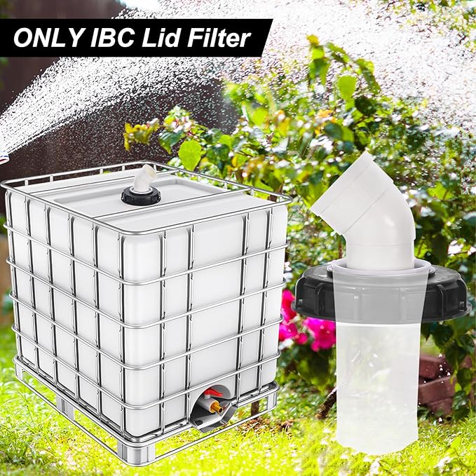 PATIKIL 4" IBC Lid Filter 2 Pack 210mm Long Washable Nylon Fine Mesh Filter IBC Tank Container Accessories for Rainwater Tank Rain Tank Ton Barrel Cover
