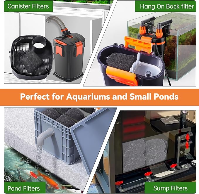 hygger Aquarium Activated Carbon, Premium Natural Coconut Shell Activated Charcoal for Freshwater and Saltwater, Fish Tank Filter Media, Water Purification Carbon (10.5 oz with Fine Mesh Bag)