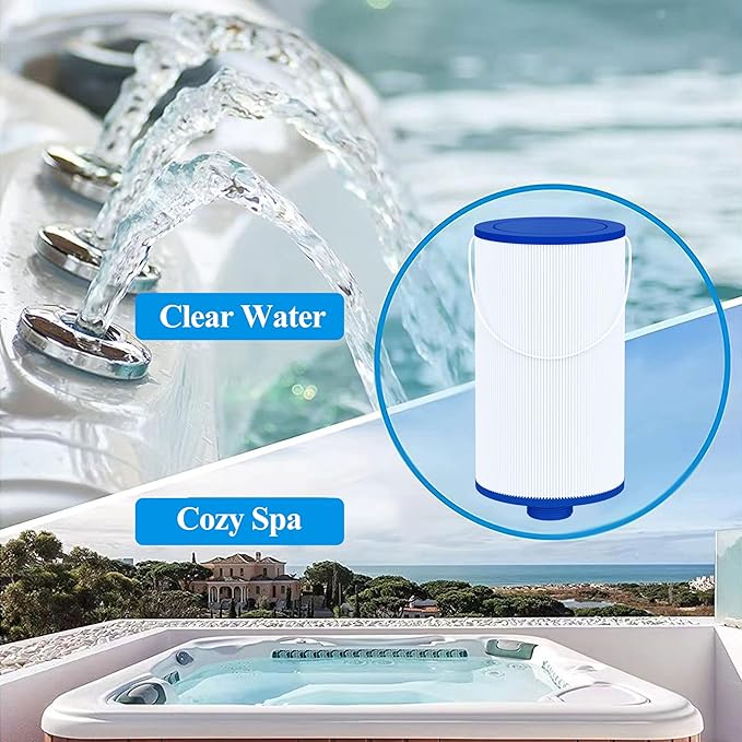Cryspool® 2402 Filter Compatible with Watkins 303279, FC-2402, Free Flow and Lifesmart Hot Tub Filter, 1 1/2" Finer Thread Spa Filter Cartridge, 1 Pack