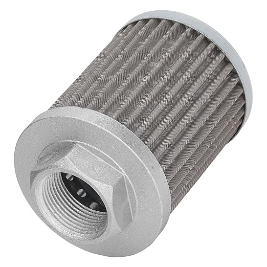Qiilu Suction Strainer Filter - Stainless Steel Oil Filter for Hydraulic Systems,Works with Car Engines and Generators - and Pollutants Removal
