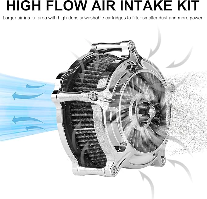 Air Filter Cleaner for Harley Davidson Air Intakes Sportster XL 883 1200 Models Grey