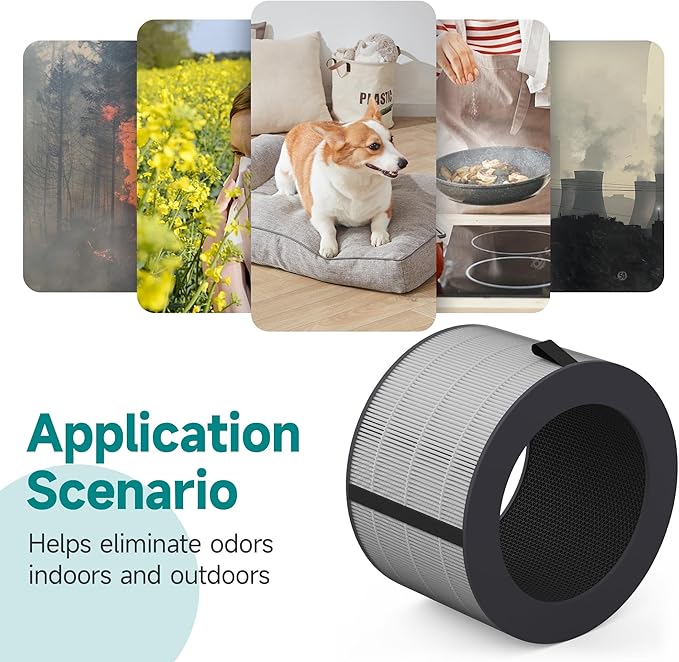 PuriCare 360 Filter Compatible with LG PuriCare 360 Purifiers, Model AS601HBB0, H13 HEPA & Activated carbon Filter, 1 Pack