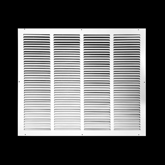 Fits 24x20 Duct Opening | Steel Return Air Grille by Handua | Vent Cover Grill for Sidewall and Ceiling | White | HVAC Cold Air Intake Grille | Outer Dimensions: 25.75"W X 21.75"