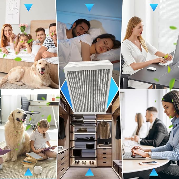 2-Pack 14x 17.5 x 1.75 MERV 13 Dehumidifier Replacement Filter, Compatible with Santa Fe Advance90, Advance120, Advance100, Ultra98H,Honey-Well DR90 & DR120 Dehumidifiers,Easy to Install (2)