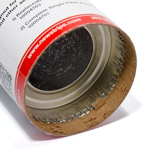 AeroVent Safe2Vent Single Filter Assembly (Part #10004701) | Fits Single-Can Systems | Reusable Top, Base & Filter Cartridge | Viz-a-Ball Indicator | Compliant in All 50 States | Made in USA