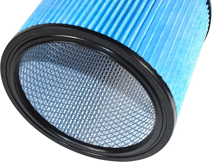 HQRP High Efficiency H13 HEPA Cartridge Filter 2-pack Replacement for Shop-vac 90340 90350 90304 90344 9034033, Fits most 4-16 Gallon Shop-Vac Wet/Dry Vacuums, Washable and Reusable, Blue
