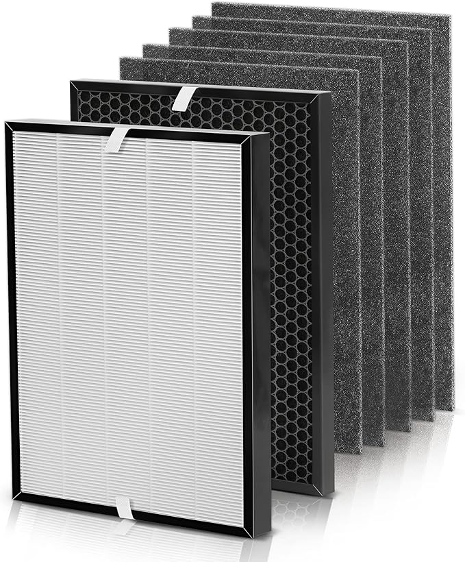 Air220 Air320 Filter Compatible with Bissell Air 220 Filters Replacements for Air220 2609A & Air320 2768A, Compare to Part# 2677 2678 2804, 1 True HEPA w/Pre-filter+1 Activate Carbon+4 Pre-filters