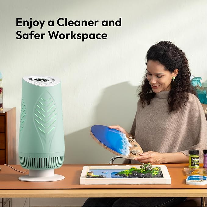 Resiners Purair Air Purifier for Epoxy Resin, Resin Air Purifier with H13 True HEPA Filter, SGS Certified, Air Filtration System for Resin Molding & Casting, Epoxy Resin Tools Accessories Supplies