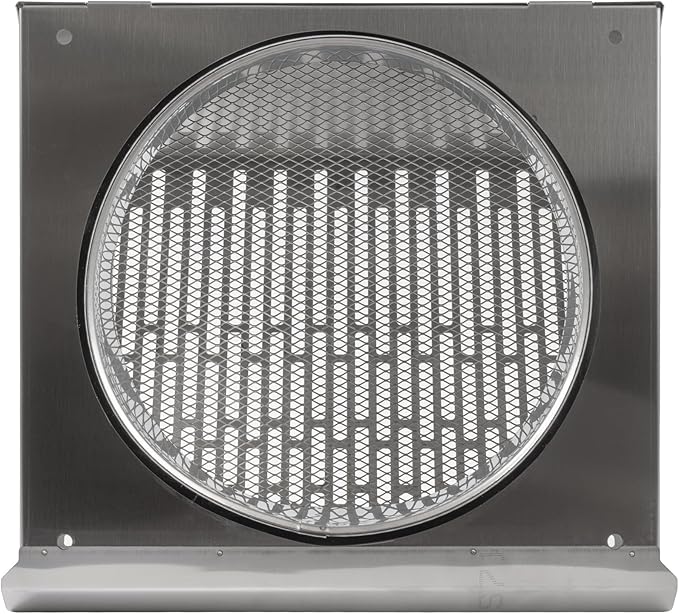 Vent Systems 8" Inch Exhaust Vent Cover with Rubber Gasket - Stainless Steel - Robust Weatherproof Outdoor Air Exhaust Box - Duct or Surface Mounting - Rain and Snow Protection