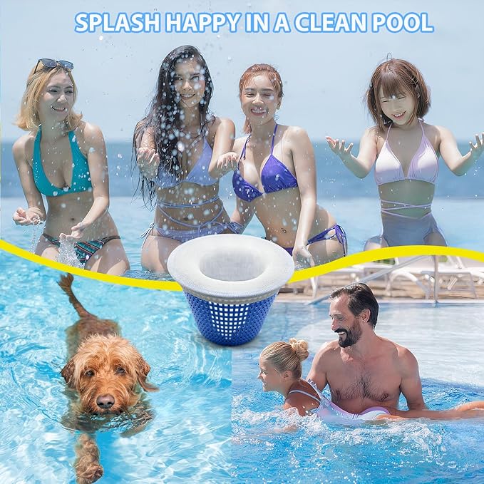 100-Pack Pool Skimmer Socks, Pool Fliter Socks Swimming Pool Skimmer Basket Sock Pool Filter Socks Pool Cleaning Filter Socks Cleans Debris and Leaves for In-Ground or Above Ground Pools